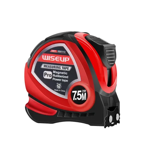 Miniatura 9 de WISEUP Cinta métrica industrial magnética con fracciones 1/8 y métrica, fácil de leer, cinta de medición con clip de cinturón para topógrafos, 16