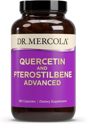 Miniatura 8 de Dr. Mercola Quercetina y pterostilbeno avanzado - Apoya la salud respiratoria e inmunológica - 500 mg de quercetina - Fórmula de alta