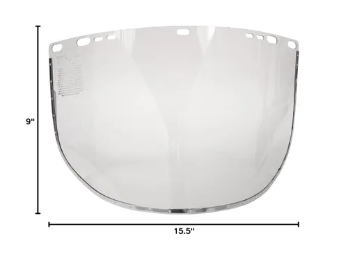 Miniatura 7 de Jackson Safety Ventana protectora facial para casco de seguridad Jackson, 9 x 15.5 x 0.04 pulgadas, acetato encuadernado de aluminio, transparente