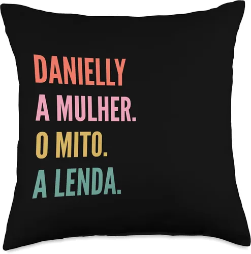 Miniatura 4 de Designs De Nomes Engraçados Para Mulher Divertido diseño portugués de nombre Danielly, 16 x 16 pulgadas, multicolor