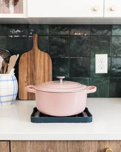 Miniatura 5 de The Silicone Kitchen Asador de silicona extra grande, apto para lavavajillas, sin BPA, no tóxico, 7 x 10.75 pulgadas, azul marino, paquete de 2