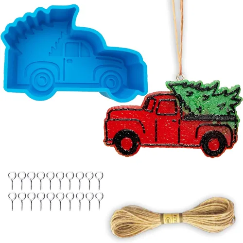 Miniatura 11 de Molde de silicona para freshie de ciervos de Navidad, molde de silicona Freshie para automóvil con aroma para freshies de automóvil, suministros