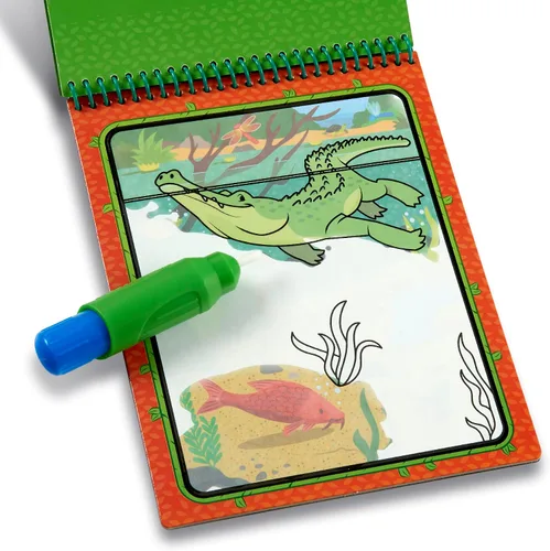 Miniatura 4 de Melissa & Doug On The Go Water Wow! Almohadilla de actividades para colorear reutilizable que se revela con agua - Selva