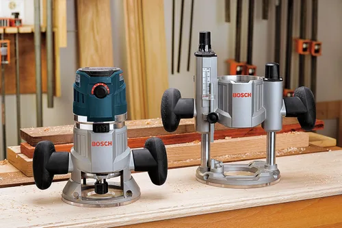 Miniatura 3 de Bosch MRC23EVSK Router combinado – 15 Amp 2.3 caballos de fuerza con cable de velocidad variable combinación de inmersión y base fija Router Kit