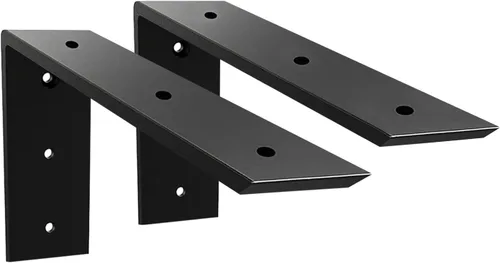 Miniatura 45 de WINKER Soporte para encimera, paquete de 2 unidades resistente de soporte oculto en L para estante de 3/8 pulgadas de grosor, 10 x 6 x 2.5 pulgadas