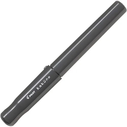 Pilot Kakuno Pluma Estilográfica para Principiantes, Punta Media, Cuerpo Gris (FKA-1SR-GYM)