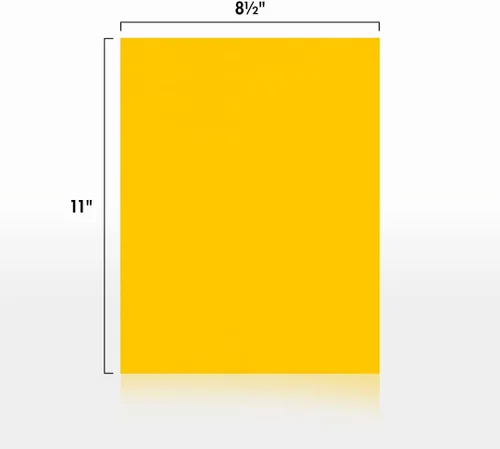 Miniatura 2 de LUXPaper Cartulina de 8.5 x 11 pulgadas, tamaño carta, amarillo girasol, cubierta de 100 libras (texto de 183 libras), 250