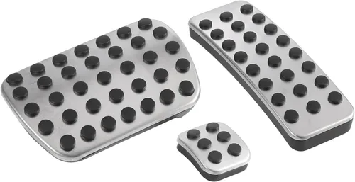 Miniatura 3 de X AUTOHAUX 3 piezas de coche antideslizante freno gas pedal pastillas acero inoxidable acelerador pedal cubiertas para Mercedes-Benz