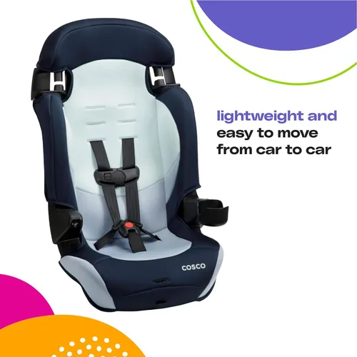 Miniatura 5 de Cosco Kids Finale DX - Asiento elevador 2 en 1 para automóvil, orientado hacia adelante (40-65 libras) y refuerzo de respaldo alto con Ondas