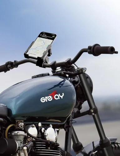 Miniatura 7 de Soporte de teléfono para bicicleta eléctrica, de montaña, scooter y motocross [compatible con cámara] [bloqueo 1S] Soporte universal de manillar