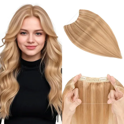 Miniatura 10 de MY-LADY - Extensiones de cabello humano real, extensiones de cabello humano real, 12 pulgadas, color marrón oscuro, extensiones de cabello largo