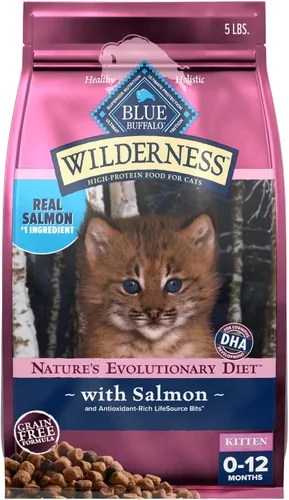 Miniatura 15 de Alimento seco natural para gatitos Blue Buffalo Wilderness, con DHA y ARA para apoyar el desarrollo del cerebro y los ojos, dieta alta en proteínas