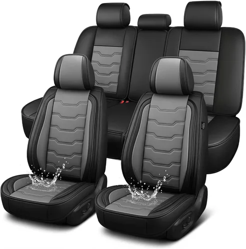 Miniatura 13 de DISUTOGO Fundas de Asiento Delantero para Coche Compatibles con Subaru Forester 2007-2024 2025 Fundas de Asiento de Cuero Sintético Impermeables