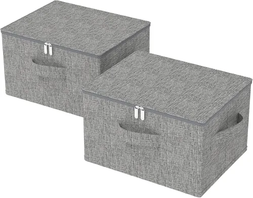 Miniatura 14 de Caja de almacenamiento debajo de la cama con tapa, organizadores de ropa plegables, cestas de organización para el hogar para ropa, zapatos, mantas