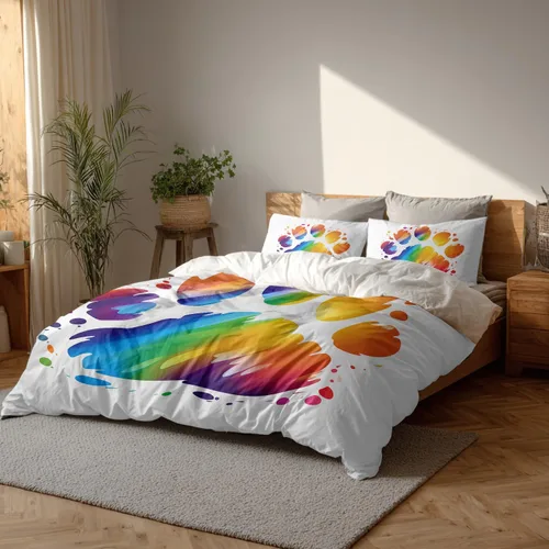 Miniatura 20 de Batmerry American Election Man Twin Size 100% Cotton Duvet Cover Sets, Yellow Hair Suit Green Background Bedding Set with Zipper Closure Corner