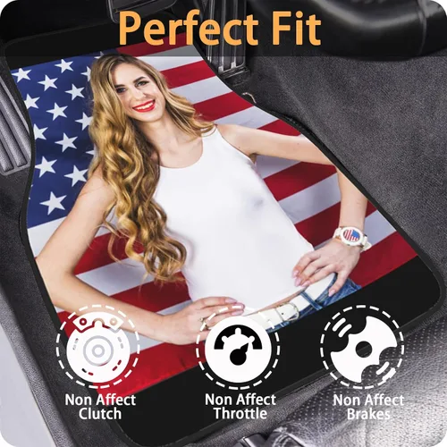 Miniatura 3 de Alfombrillas personalizadas para automóvil, 4 piezas, personalizadas, para añadir tu nombre, imagen, texto, logotipo, forros para piso de automóvil