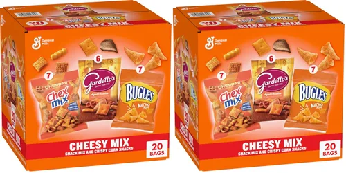 Miniatura 8 de Paquete variado de bocadillos Classic Mix, Bugles Original y queso Nacho, receta original de Gardetto's, Chex Mix Traditional y Cheddar, 20