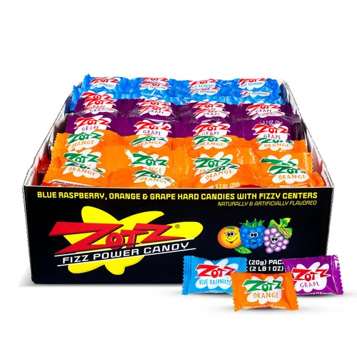 Miniatura 8 de Zotz Fizz Sour Candy - Cereza, sandía, manzana (caja de 48)