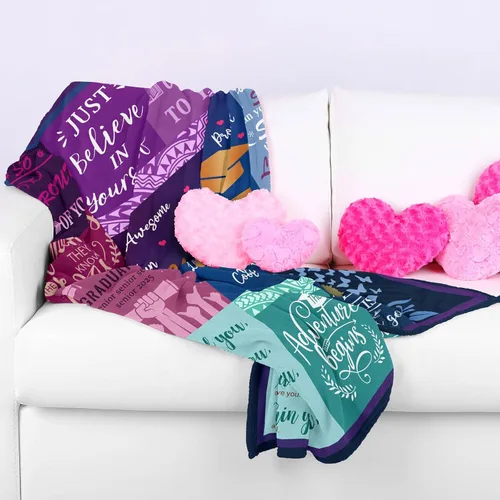 Miniatura 3 de Manta de regalo de graduación – Regalos de graduación de escuela secundaria 2026 para ella y él – Manta de clase de 2026 de 50 x 60 pulgadas
