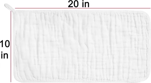 Miniatura 10 de CottCare - Paños de muselina para bebés, 100 % algodón, grandes, 20 x 10 pulgadas, 6 capas, muy suaves y absorbentes