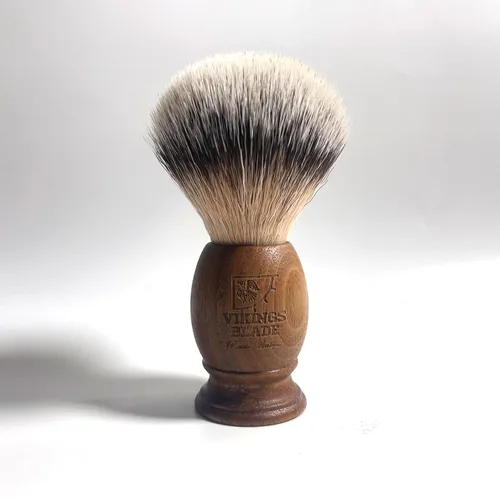 Miniatura 3 de Brocha de afeitar de madera para hombres de VIKINGS BLADE, con respaldo súper fuerte de nudo, mínima caída, espuma rápida, extremadamente suave y 5.