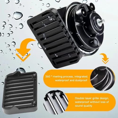 Miniatura 3 de FARBIN Bocina de Auto Compatible con Hyundai/Kia. Bocina de Auto Impermeable de 12V Fuerte de Tono Alto/Bajo Bocinas de Caracol Eléctricas