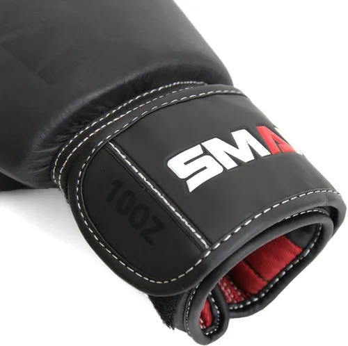 Miniatura 6 de SMAI Elite85 - Guantes de boxeo de cuero más envolturas de boxeo negras de 180 pulgadas, guantes de boxeo de competición hechos para sparring