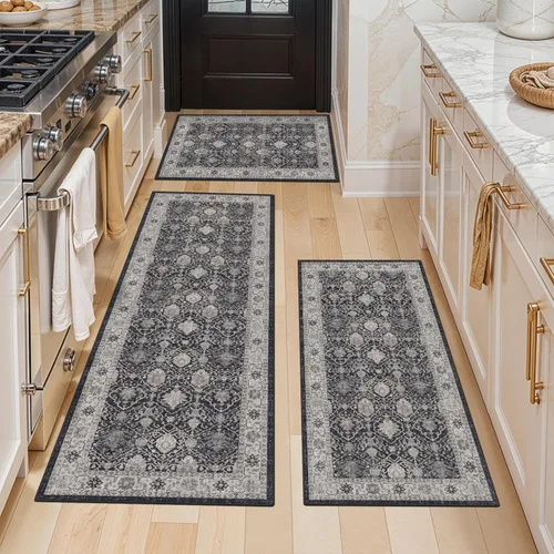 Miniatura 76 de Alfombra lavable para pasillo - 2x7 alfombras de cocina, alfombra para entrada, alfombra vintage, suave, alfombra antideslizante para piso, alfombra