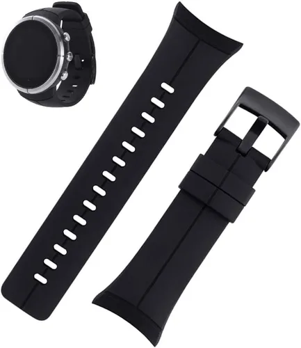 Miniatura 6 de Correa de reloj compatible con Suunto Spartan Ultra HR, correa clásica de repuesto de goma suave para reloj inteligente Suunto Spartan Ultra HR Negro
