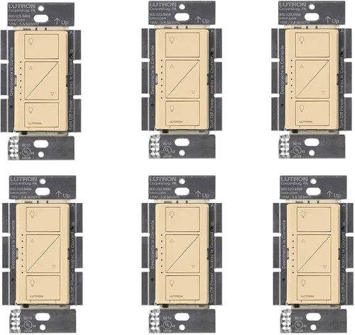Miniatura 36 de Lutron Caseta - Interruptor de atenuación inteligente original (requiere Lutron Smart Hub), para luces LED, 150 vatios, un solo polo/3 vías, no Negro