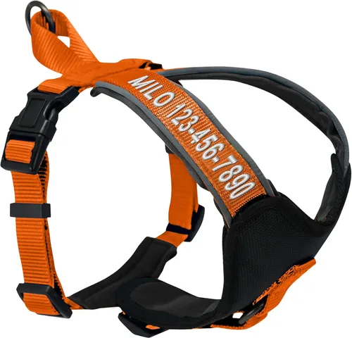 Miniatura 26 de Arnés para perro Pawtitas para entrenamiento de suave, ajustable, reflectante, acolchado para cachorros, Azul