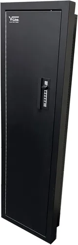Bóveda táctica para armario, color negro plano en pared, caja fuerte para pistola y equipo táctico, esta caja fuerte proporciona seguridad para