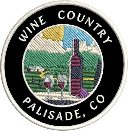 Vinyard - Wine Country - Palisade, Colorado, 3.5 pulgadas, bordado, para planchar o coser, parches decorativos para vacaciones, aventura, tema