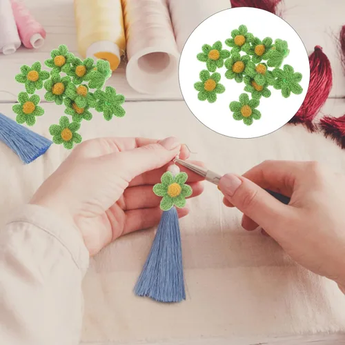Miniatura 6 de EXCEART Parches bordados para planchar con flores, bonitos parches bordados para coser en flores, parches de bordado para ropa, bolsas
