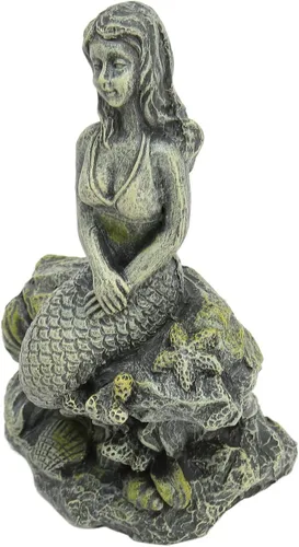 Miniatura 9 de TITA-DONG Estatua de sirena de acuario, hermosa decoración de resina segura para pecera, decoración de resina para decoraciones, escultura de sirena