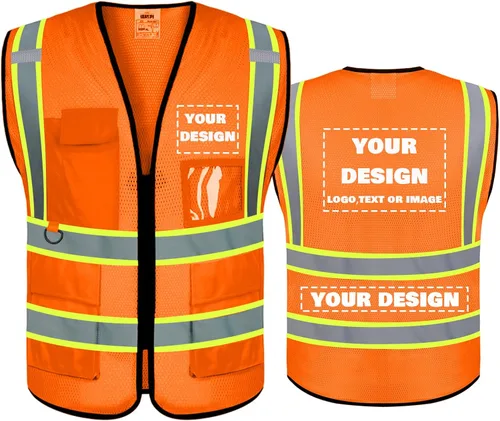 Miniatura 10 de BeautyWill Chaleco de seguridad personalizado con logotipo reflectante de alta visibilidad Clase 2 de alta visibilidad Seguridad Chaleco de trabajo
