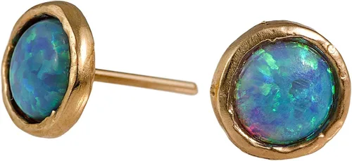 Miniatura 2 de Aretes de ópalo – Aretes de tuerca de 0.236 in – Aretes minimalistas de ópalo para mujer