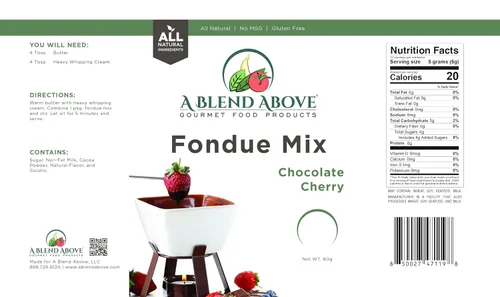 Miniatura 2 de Una mezcla de fondue de cereza y chocolate (paquete de 3), sabor natural, sin MSG, sin gluten. Sin conservantes, fácil de hacer, inmersión