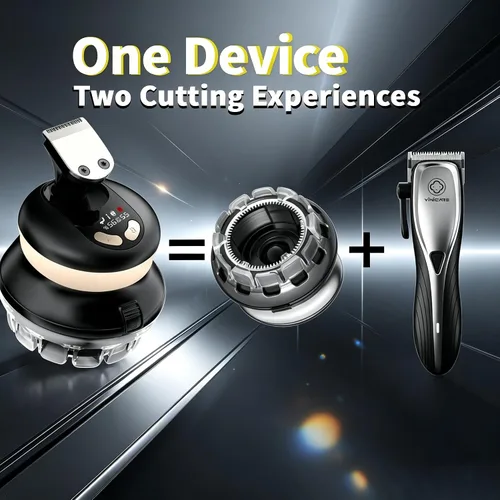 Miniatura 2 de Kit de corte de pelo automático para hombres, cortadora de pelo circular automática recargable por USB, con recortadora, kit de aseo eléctrico