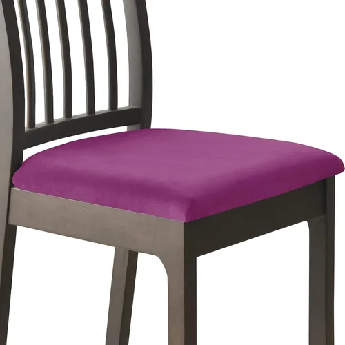 Miniatura 27 de Juego de 2 fundas elásticas para asiento de silla de comedor, de terciopelo suave, fundas protectoras universales extraíbles para sillas de comedor