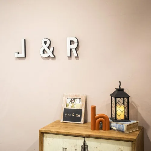 Miniatura 7 de COLLECTIVE HOME - Letra decorativa de madera y vidrio espejado de 7 pulgadas de alto, decoración de pared para el hogar, el dormitorio y la oficina.