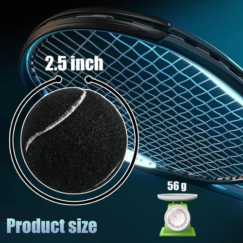 Miniatura 2 de GKK Pelotas de tenis presurizadas duraderas, paquete de 12 pelotas de entrenamiento de fieltro amarillo para principiantes y perros