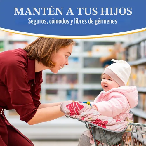 Miniatura 2 de PILLANI Funda para carrito de compras para bebé, funda para silla alta para asiento de restaurante - Funda para carrito de supermercado para bebé