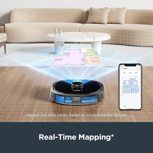 Miniatura 2 de EUREKA Aspiradora robótica, NER650 2000Pa Robot Aspiradora con Navegación SUD, mapeo inteligente y conexión Wi-Fi para suelo de alfombra con Alexa
