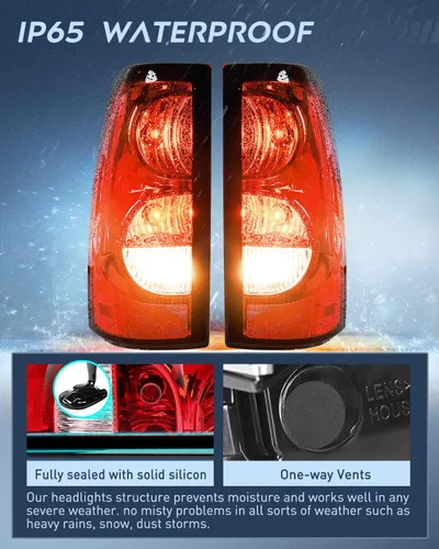 Miniatura 4 de Nilight Conjunto de luz trasera compatible con Chevy Silverado 1500 1500HD 2500 2500HD 2500 2500HD 3500 2007 Chevrolet Classic OE Style lámpara Par