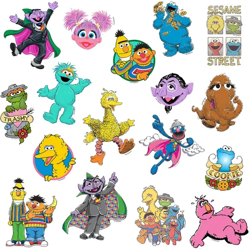 Miniatura 4 de Sesame Street Paquete de Calcomanías Troqueladas de Vinilo Grandes de Lujo Paquete Variado - Laptop, Botella de Agua, Álbumes de Recortes, Tableta