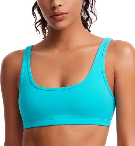 Miniatura 22 de CRZ YOGA Butterluxe - Mini brasier para mujer, cuello redondo, de bajo impacto, inalámbrico, deportivo, yoga, acolchado, para entrenamiento