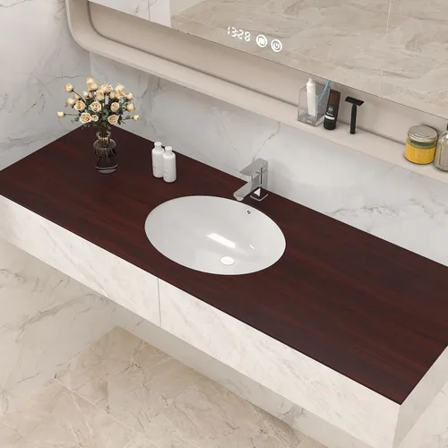 Miniatura 7 de CHIHUT Papel tapiz de madera color rojo burdeos de 12 x 100 pulgadas, despegar y pegar, extraíble, de grano de madera envejecida, papel de contacto