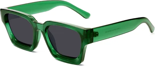 Miniatura 52 de VANLINKER Gafas de sol cuadradas gruesas para hombres y mujeres, retro, rectangulares, con protección UV400, VL9731