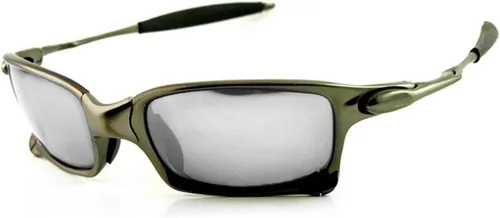 Miniatura 2 de Gafas de sol cuadradas deportivas superiores Marco de metal de aleación polarizada Iridium Mirror Riding azul (Gun Blue)